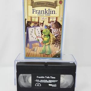 Franklin Tells Time VHS Tape by Nelvana - Black